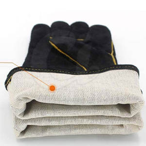 Guantes de cuero hechos en Pakistán, diseño personalizado, servicio OEM, guantes de cuero duraderos para soldador - Product Image 4