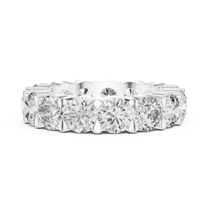 Bague de fiançailles et d'anniversaire de mariage de luxe pour femme, en moissanite taillée, plaquée or 14 carats et rhodium - Product Image 3