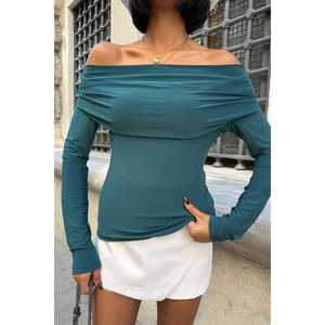 Madonna Yaka Sandy Bluz 3482 Tissu tricoté Vêtements confortables et élégants - Product Image 3