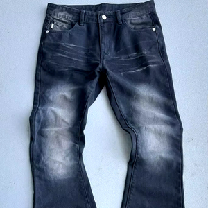 Pantalones vaqueros de algodón para hombre personalizados de alta calidad con diseño y logotipo personalizados - Product Image 1