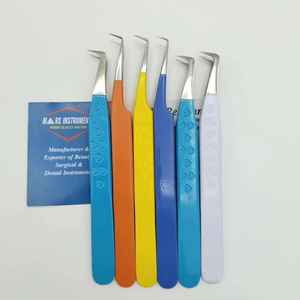 แหนบต่อขนตาแบบด้ามจับเพชรเคลือบด้วยสเตนเลสสีสำหรับแหนบปลายแหลม - Product Image 6