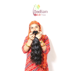 ผมแท้ธรรมชาติจากอินเดีย สีดำ 100% ไม่ผ่านการแปรรูป  จัดเรียงเกล็ดผมอย่างเป็นธรรมชาติ  ไม่ผ่านการใช้สารเคมี  ไม่ผ่านกระบวนการผลิต  ไม่ใช่ผมต่อ - Product Image 2