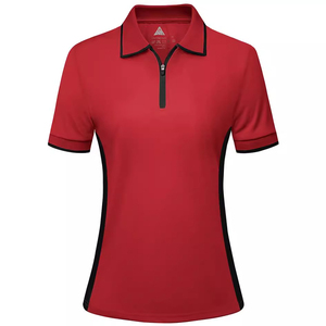 เสื้อโปโลมีปกสองสีสำหรับผู้หญิงเสื้อโปโลออกแบบโลโก้ได้ตามต้องการ - Product Image 3