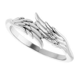 Rose Gold 18K Plated Angel Wings Cluster <b>Ring</b> Fashionable Trendy Eternity Inlay with Christian Religious Theme Perfect Gift - Product Image 5