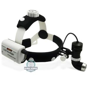 Lampe frontale chirurgicale LED 10W avec sangle de cou flexible, certifiée CE Classe II, lumière blanche 10lm pour cliniques dentaires et hôpitaux - Product Image 1