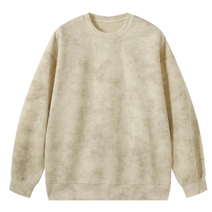 Streetwear personnalisé pour femmes en détresse sweats surdimensionnés respirant lavage à l'acide poids lourd manches longues Vintage hiver avant - Product Image 2