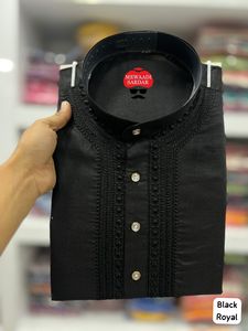 Conjunto de pijama <span class=keywords><strong>Kurta</strong></span> para homens, roupa de casamento e função de festival, estilo indiano e paquistanês, bordado de trabalho