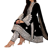Robe formelle pour filles afghanes, faite à la main, avec broderie miroir, manches longues, en tissu mélange de soie et coton, tissu chiffon, motif floral