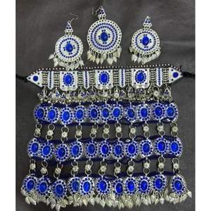 ชุดเครื่องประดับชนเผ่าอัฟกานิสถาน แฟชั่นใหม่ ชุดเครื่องประดับอัฟกานิสถาน ต่างหู สร้อยคอ สำหรับผู้หญิง - Product Image 1