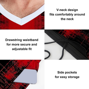 Vêtements de sport pour hommes, basket-ball, design imprimé tendance, uniforme d'entraînement avec poches, polyester, uniforme d'équipe - Product Image 2