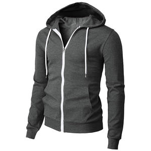 Mens Blank Fit Size Fleece Cardigan Long Sleeve Zipper Design Custom Hoodie Men Clothing Gym Hoodie Streetwear Casual Hoodie - Product Image 2