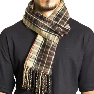 핫 세일 사용자 정의 니트 남성 머플러 겨울 따뜻한 패턴 디자인 방풍 스카프 머플러
