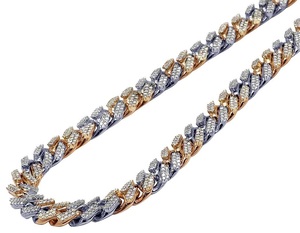 Cadena cubana de plata S925 en Collar personalizado chapado en oro con VVS Moissanite Diamond Sparkle joyería de aspecto de lujo para hombres - Product Image 1