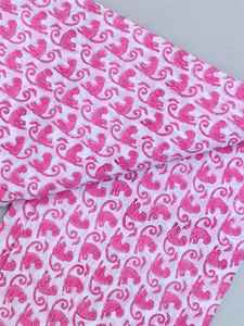 Tela de gasa de algodón hecha a mano con estampado floral indio para vestido, Material para hacer vestidos, vestido de verano para mujer, bata de tela de Yar - Product Image 2