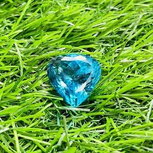 Piedra preciosa suelta de Topacio Azul suizo vívido raro, gemas de corte elegante de Topacio Azul de alta calidad de 13,85 quilates - Product Image 6