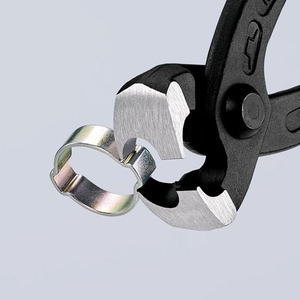 For KNIPEX Black Atramentized Head Ear <b>Clamp</b> Pliers 220 mm Total Length Plastic Coating Side Pressing Nose - Product Image 3