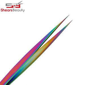 Pinzas para pestañas con logotipo personalizado de acero inoxidable de alta calidad, volumen dorado, SBI-BI-ET-H99-002 de belleza privada para pestañas de cejas - Product Image 2