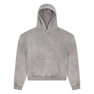 Sweat à capuche surdimensionné délavé vintage de haute qualité en coton 100% pour homme - Product Image 3