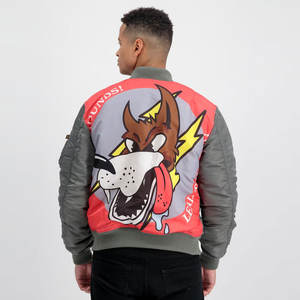 Veste bomber pour homme de qualité supérieure, col montant, légère, imperméable, tissu en nylon et polyester original - Product Image 3