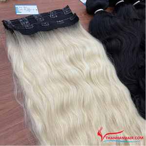 ผมต่อแบบคลิปอินขายส่ง ผมแท้เวียดนาม 100% – แบบตรงธรรมชาติและแบบลอน, ชุด 3-5-7 ชิ้น, จากโรงงานโดยตรง - Product Image 5
