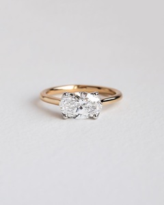 6x8mm Oval Cut Moissanite Diamond Engagement <b>Ring</b> | Sterling <b>Silver</b> 18K Gold Plated Minimalist Solitaire |Women's Wedding Bridal - Product Image 1