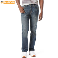 Jeans de Mezclilla Jacquard de Punto Ligero de Secado Rápido con Patrón 3D para Verano, para Hombre, con Spandex y Algodón Elástico, Estilo Boyfriend ELEGANTE, Cintura Media