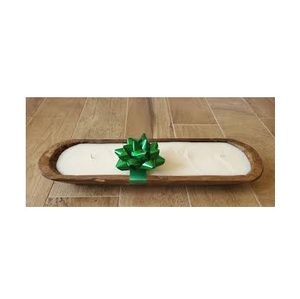 Bol à pâte en bois rectangulaire Bol à pâte à bougie en bois fait main de haute qualité pour les fêtes - Product Image 6