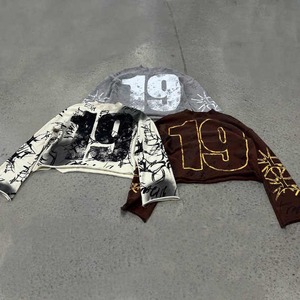 Vente en gros 100% coton sweat à capuche lavé à l'acide High Street Series Winter Vintage Sweater Old School Washing Style - Product Image 1