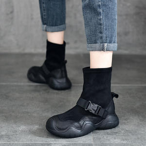 Bottes hautes pour femmes à semelle plate, confortables pour la marche, essentielles au quotidien, idéales pour les mariages - Product Image 4