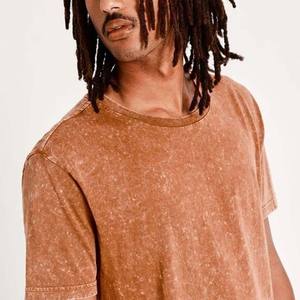 2025 nouveau Design 220gsm lavé à l'acide surdimensionné t-shirts vêtements pour hommes imprimé personnalisé grande taille hommes t-shirts à manches courtes décontracté - Product Image 4