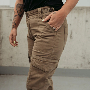 Pantalón con forro de malla interior para mujer, pantalón forrado de Kevlar para motocicleta, nivel CE 2, protección para rodilla y cadera, pantalones Cargo - Product Image 4