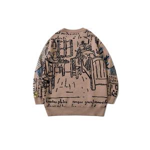 Pull Homme Motif Jacquard Tricots Pulls Hiver Haut en Tricot de Coton Col Ras du Cou Pull Tricoté Mode Pull Homme - Product Image 5