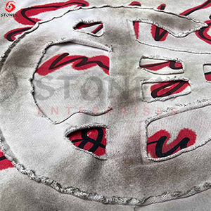 Hombres de gran tamaño Hip Hop personalizado desgastado bordado Street Wear Sudadera con capucha mejor fabricado 2023 - Product Image 3