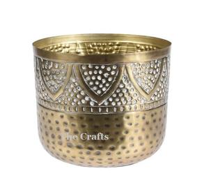 Jardinière en aluminium de qualité supérieure, forme ronde, pour plantes à fleurs, pot de fleurs pour intérieur et extérieur - Product Image 2