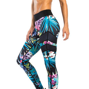Top Ladies Casual Wear Pantalones Cintura alta Acanalado Mujeres Yoga Leggings Alta calidad Mujeres Leggings - Product Image 2