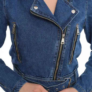 Logo personnalisé veste en jean pour femmes meilleur matériel et nouveau modèle meilleure vente veste en jean pour femmes fabriquée en usine - Product Image 4