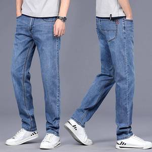 Nouvelle usine de gros design été mode confort stretch pantalon denim décontracté et polyvalent pantalon jean homme coupe ajustée jambe droite - Product Image 2
