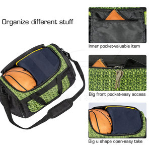 Sac de sport et de voyage à la mode de haute qualité en polyester avec compartiment à chaussures imperméable - Product Image 3