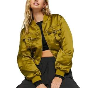 Veste en satin courte pour femmes 2026 Vestes 2025 Vestes Vestes personnalisées Vestes d'école Vestes de soirée Nouvelle tendance Vestes de mode - Product Image 1