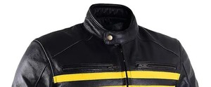 2025 venta al por mayor ropa deportiva de cuero de vaca para hombre personalizada de alta calidad moda elegante chaqueta de cuero de moto a prueba de viento - Product Image 6