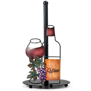 Organizador de portabotellas galvanizado de Metal de diseño clásico Soporte de almacenamiento de encimera Soporte para botellas de vino - Product Image 1
