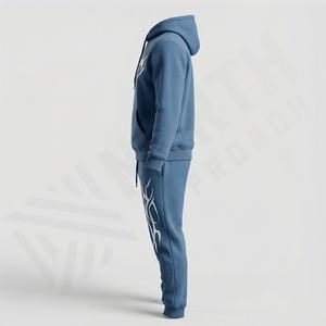 Conjunto Deportivo Extra Grande 100% Algodón para Hombre, Logotipo Personalizado, Impresión Puff, Transpirable, Diseño de Diseñador, Precio al por Mayor, Ropa de Invierno de Dos Piezas - Product Image 3