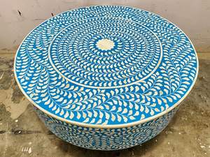 Incrustaciones de hueso generalmente constante tradición artesanal personalizada y Floral mesita de noche gabinete incrustaciones de hueso de la sala de estar India - Product Image 3