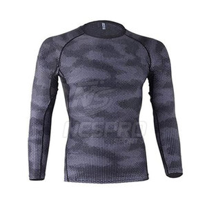 Tenue de compression de couleur unie pour hommes grande taille décontractée hiver sur mesure haute qualité spandex/polyester vente en gros - Product Image 2