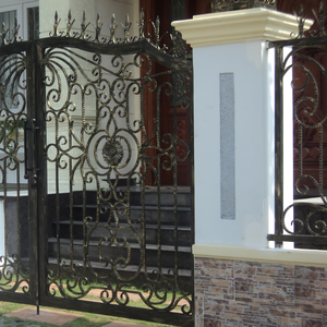 Adéntrate en la distinción con una puerta de hierro forjada para grandes casas donde las líneas audaces y el metal de lujo hablan más que las palabras - Product Image 5