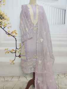 Última colección de ropa de mujer, vestidos de Boutique de mujer pakistaní para fiesta y boda/traje de Boutique de 3 piezas bordado - Product Image 5