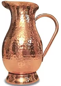 Olla/Tetera de Cobre Clásica Hecha a Mano de Alta Calidad con Tapa de Vidrio y Asa, Ecológica, con Logotipo Personalizado, Solo Lavado a Mano - Product Image 2