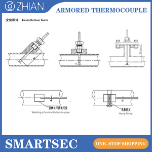 Đầu dò nhiệt độ cao PT100 sử dụng công nghiệp 0-1300 ℃ cảm biến nhiệt độ cao k loại bọc thép cặp nhiệt điện - Product Image 6