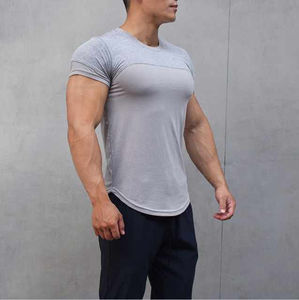 T-shirt tricoté pour homme en gros, 100 % coton, livraison directe usine, logo personnalisé, doux, respirant, écologique, hauts décontractés et tendance - Product Image 1