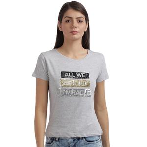 T-shirts graphiques Chemises drôles pour femmes Tops amples à col rond pour adolescentes filles Logo personnalisé - Product Image 1
